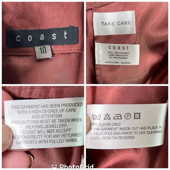 Coast Romantic Eyelet Dress A-Line Size 6 Embroidery Tulle Spaghetti Strap - Picture 3 of 12